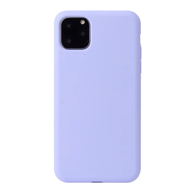1:1 официальный Стильный силиконовый чехол для iphone 11 чехол 360 градусов полное покрытие для iphone 11 Pro Max новые чехлы - Цвет: Lavender