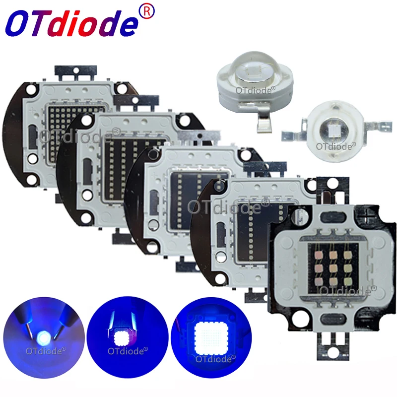 УФ светодиодный ультрафиолетовый лампы лампа светодиодные чипы 365nm 375nm 380nm 385nm 395nm