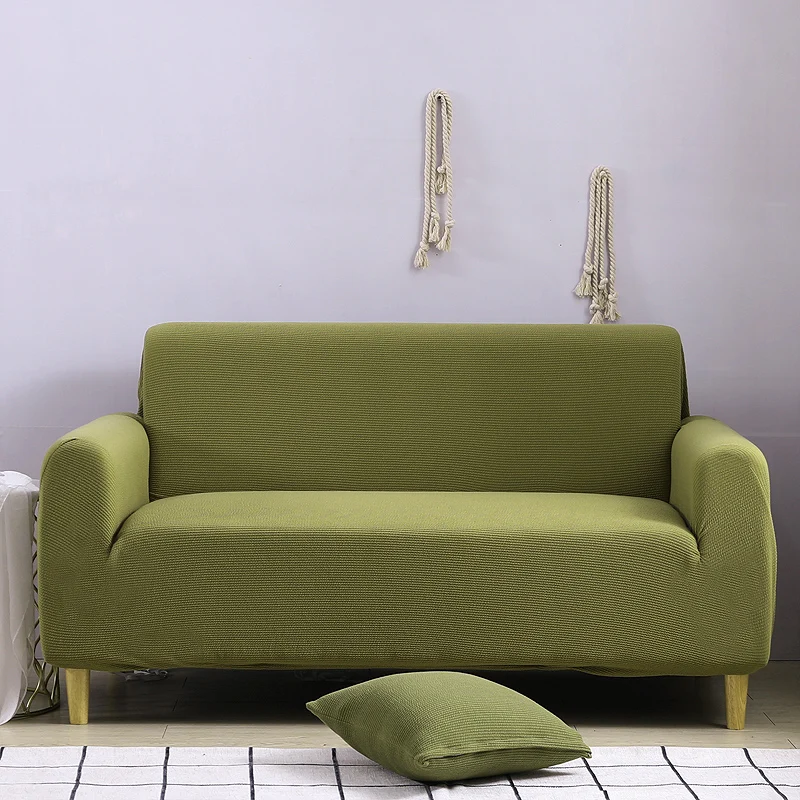 Короткое коричнево зеленое покрытие дивана набор для гостиной покрывало на