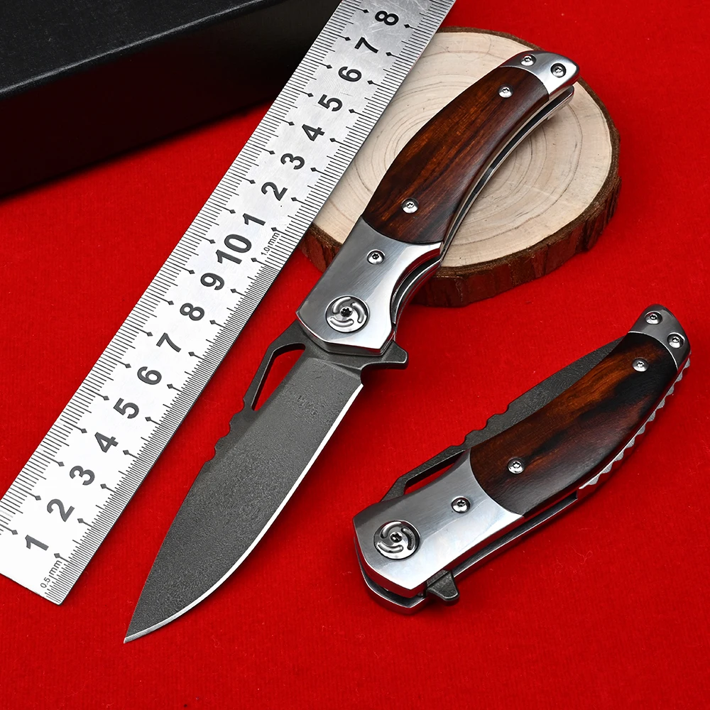 

Folding Blade Knife Tactical Military Pocket Knives Wootz Steel Outdoor Camping Survival Self Defense Hunting Knifes EDC Tools