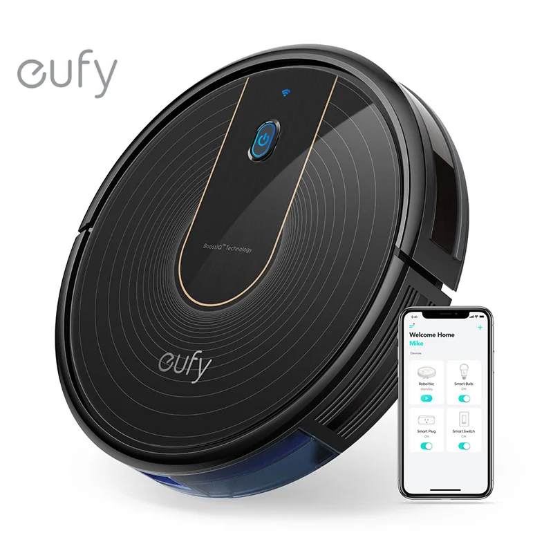 Робот пылесос eufy [BoostIQ] RoboVac 15C Wi Fi супертонкий 1300 па Мощное всасывание тихий