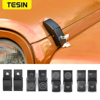 tesin car engine lock hood latch catch with key lock cover for jeep wrangler jk 2007 2017 metal car accessories styling