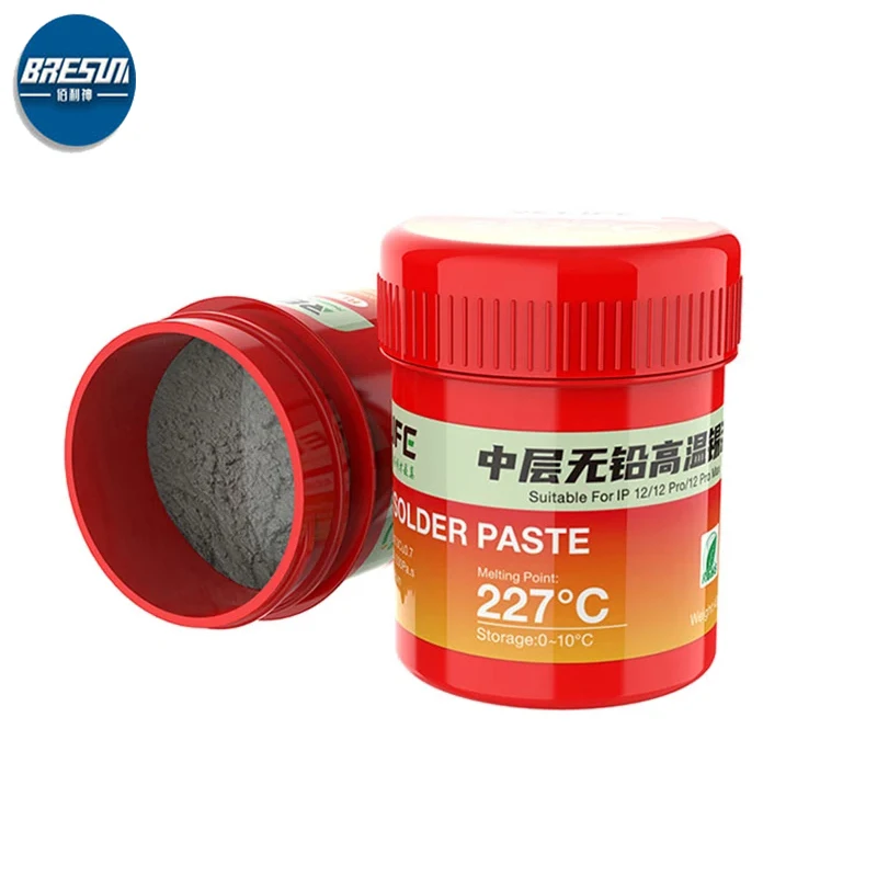 

RELIFE RL-406 227℃ High Temperature Lead-free Solder Paste for iPhone Huawei High-end Machine Motherboard Repair Welding Fluxes