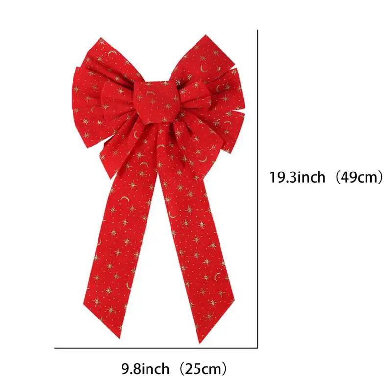 Рождественский Декор в виде банта большая блестящая Звезда галстук бабочка