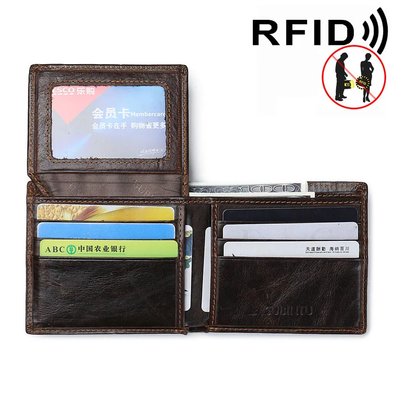 

Кошелек мужской из натуральной кожи с RFID-защитой и магнитной защитой