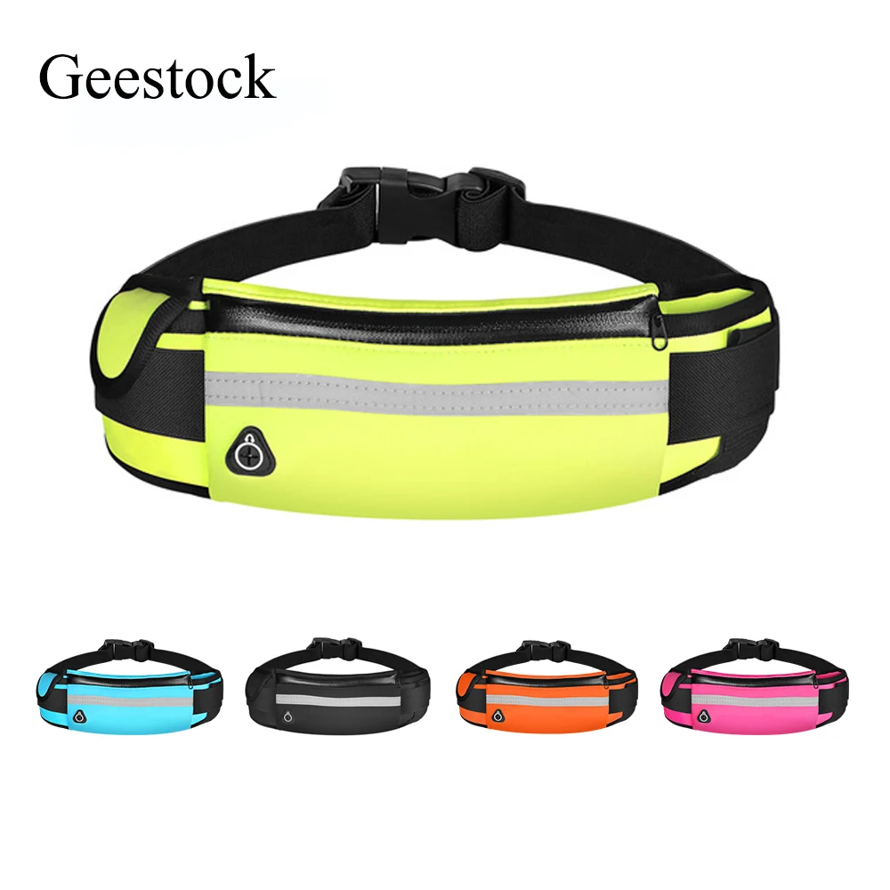 

Geestock Running Bag Fanny Pack for Women Sports Portable Multi-func Holographic Waist pack Phone Belt Bag Jogging Gym