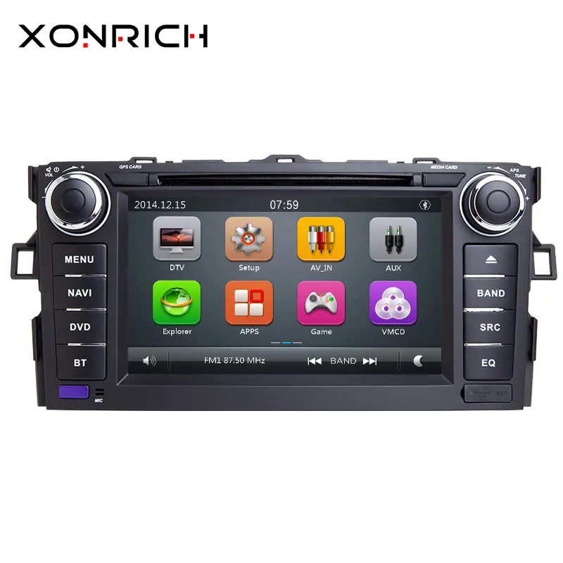 AutoRadio 2 Din Car DVD Player For Toyota AURIS Corolla Altis 2012 2013 Multimedia GPS Tape Recorder Stereo Navigation | Автомобили и