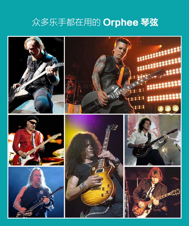 Orphee Серия QA 6 шт Акустическая струны народной гитары шестиугольная Сталь Core 80/20 бронзовая проволока супер светильник напряжение Аксессуары для гитары