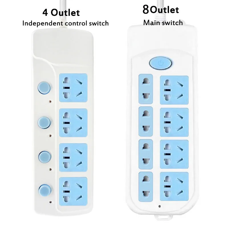 Новый Мощность полосы гнездо для шнура удлинителя 2 5 м 4/8 AC розетка адаптер