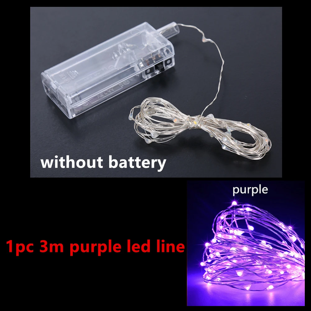 1pc purple Светодиодный воздушный шар Bobo, 3 м, светодиодный, ПВХ, прозрачный Гелиевый шар, для дня рождения, свадьбы, вечеринки, Декор, Рождественское украшение, подарок, детская игрушка - Цвет: 1pc purple