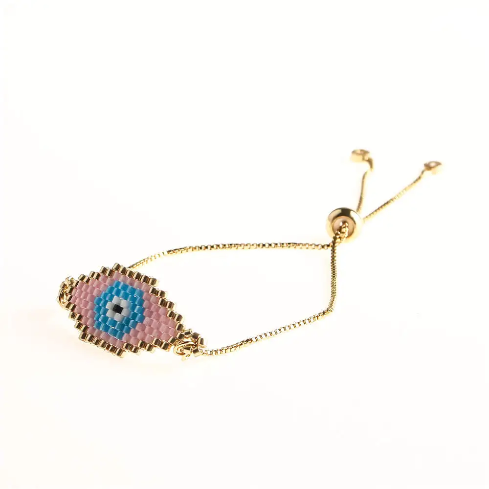 Shinus 10 шт./лот браслет evil eye бусины Miyuki Delica браслеты с кисточкой турецкий глаз Браслеты Mujer Bileklik DIY ручной работы