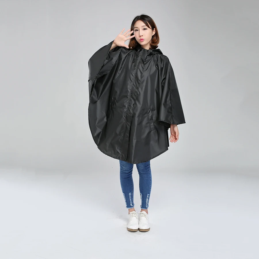 Женский плащ с капюшоном длинное непромокаемое пончо 50CW211 | Дом и сад