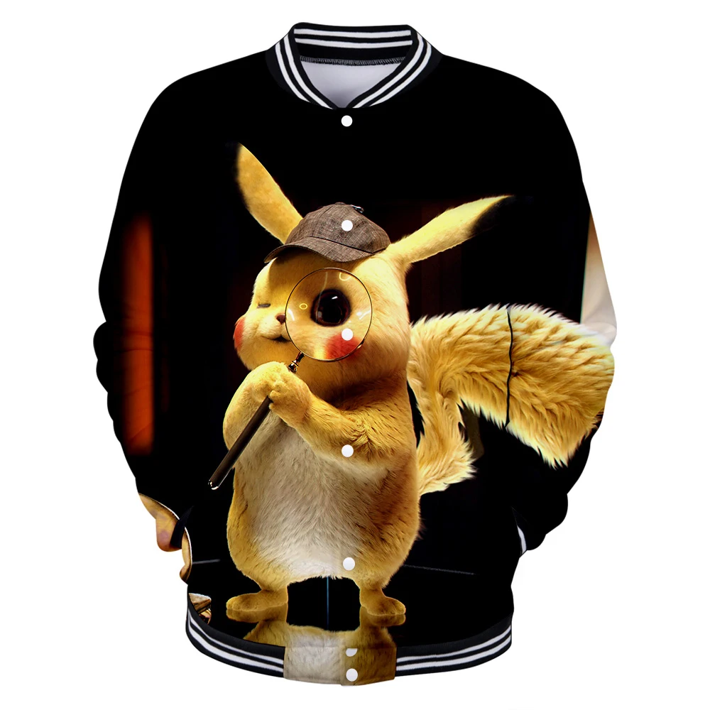 Новинка бейсбольные куртки с 3D принтом Покемон для женщин/мужчин модная куртка