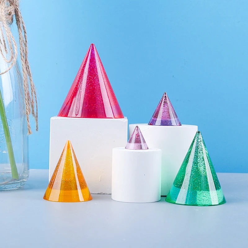 

Transparent Colorful Pyramid Silicone Mould DIY Resin Decorative Craft Jewelry Making Mold Resin Molds For Jewelry