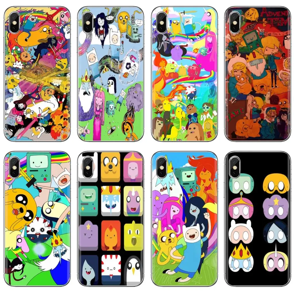 Мягкий ТПУ чехол для Huawei P8 P9 P10 P20 P30 P Smart 2019 Honor Mate 9 10 20 8X 7A 7C Pro Lite adventure time collage Print |