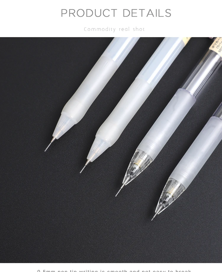 1 шт. MUJI прозрачный механический карандаш, Простой пластиковый прокладочный карандаш для детей, подарки, кавайные школьные принадлежности