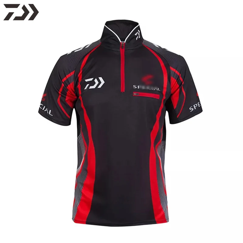 

Daiwa Fishing T-shirt For Men Outdoors Clothes Fishing Clothing Anti-UV Special Wicking Breathable Short Sleeve Fishing Shirt
