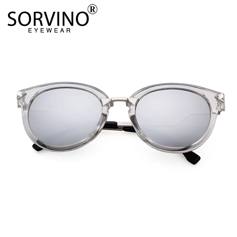 SORVINO винтажные женские роскошные зеркальные солнцезащитные очки кошачий глаз