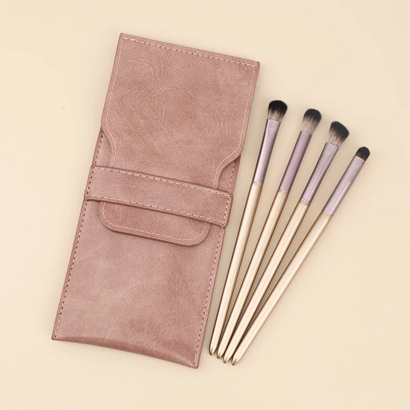 

4pcs Makeup Brushes Set Goat Hair Makeup Eye Shadow Brush Eyebrow Brush Set Ultra Soft Make Up Tool