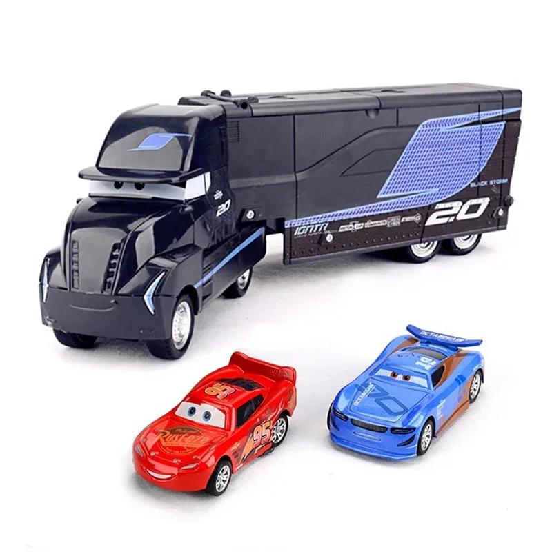 Disney Pixar Cars 3 Lightning McQueen Jackson Storm Cruz Mater Mack Uncle Truck 1:55 автомобиль из литого металла модель мальчик подарочный набор игрушка