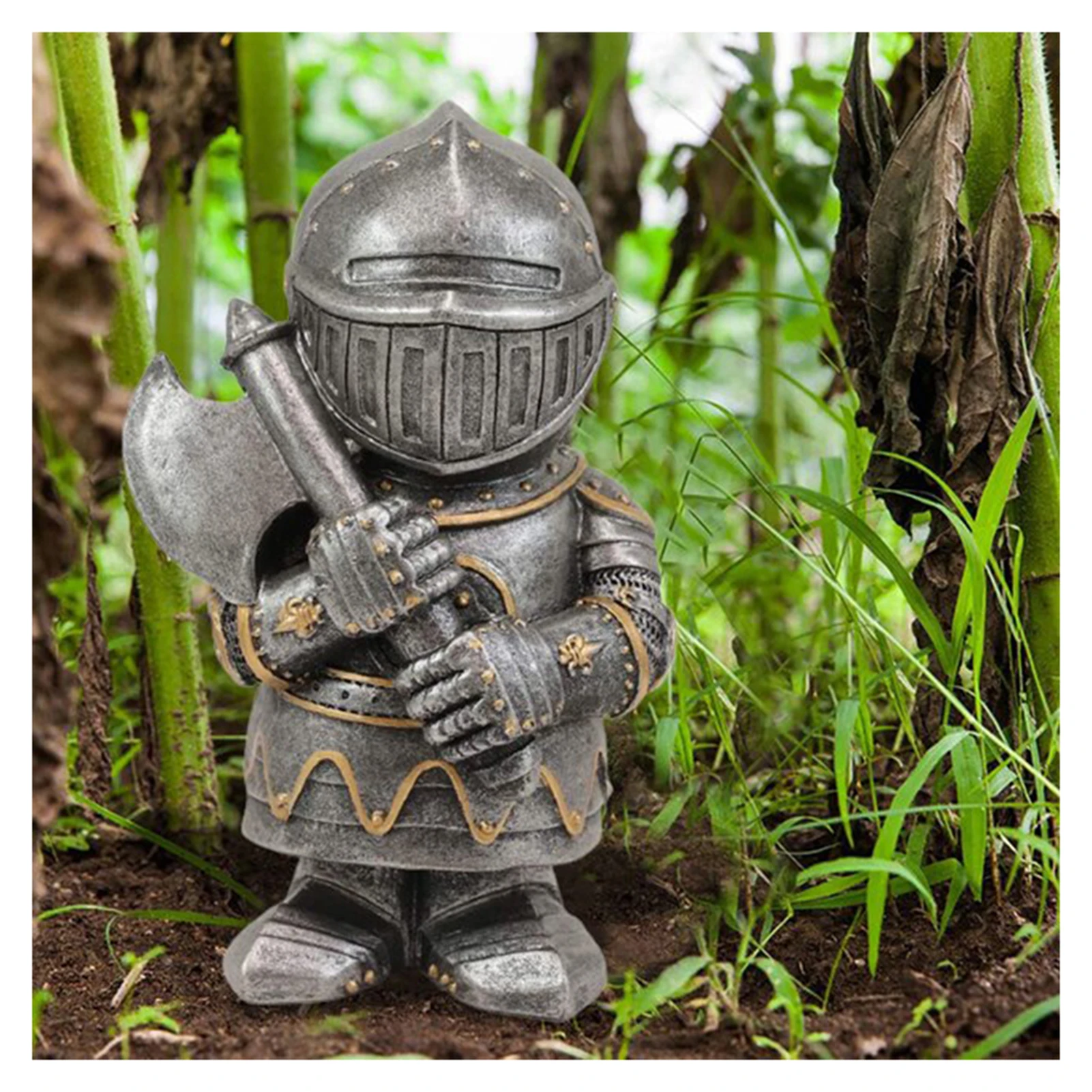 

Knight Gnomes Guard 1/8pcs Resin Desktop Ornament Sculpture Soldier Miniature Figure Collection Home Decor CANQ889