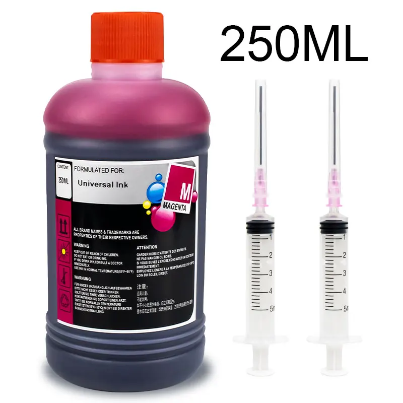 Черные универсальные чернила для принтера HP 250 301 302 304 21 305 Epson L100 L200 L392 Canon PG545 350 |