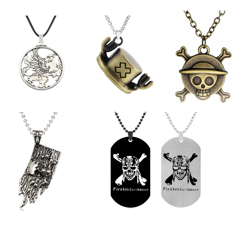 Цельный кулон Луффи из японского аниме металлический в виде шапки пиратского