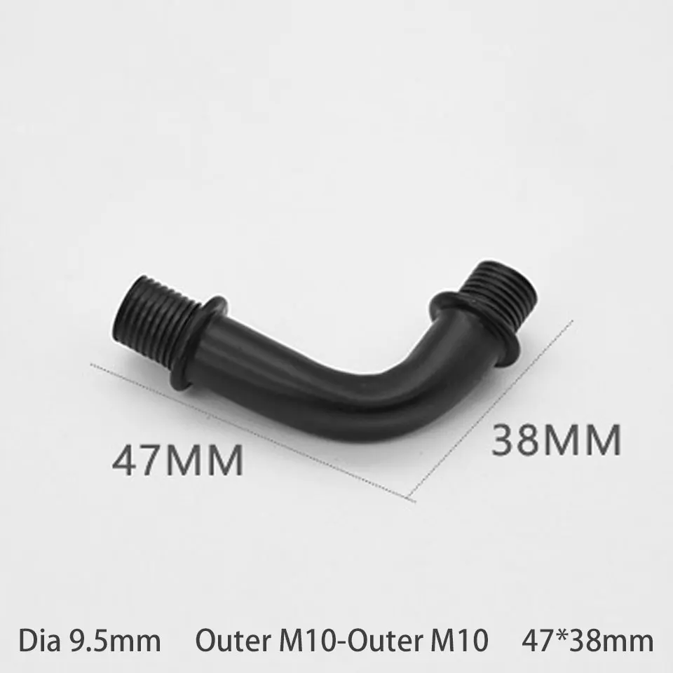 Внешние зубцы М10 хромированные золотые Двойные головки локоть зубная трубка