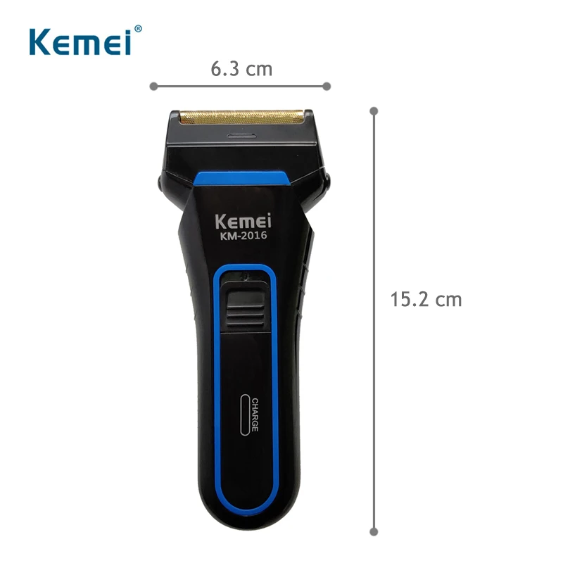 Перезаряжаемая бритва Kemei бритвенный станок с двумя плавающими лезвиями для