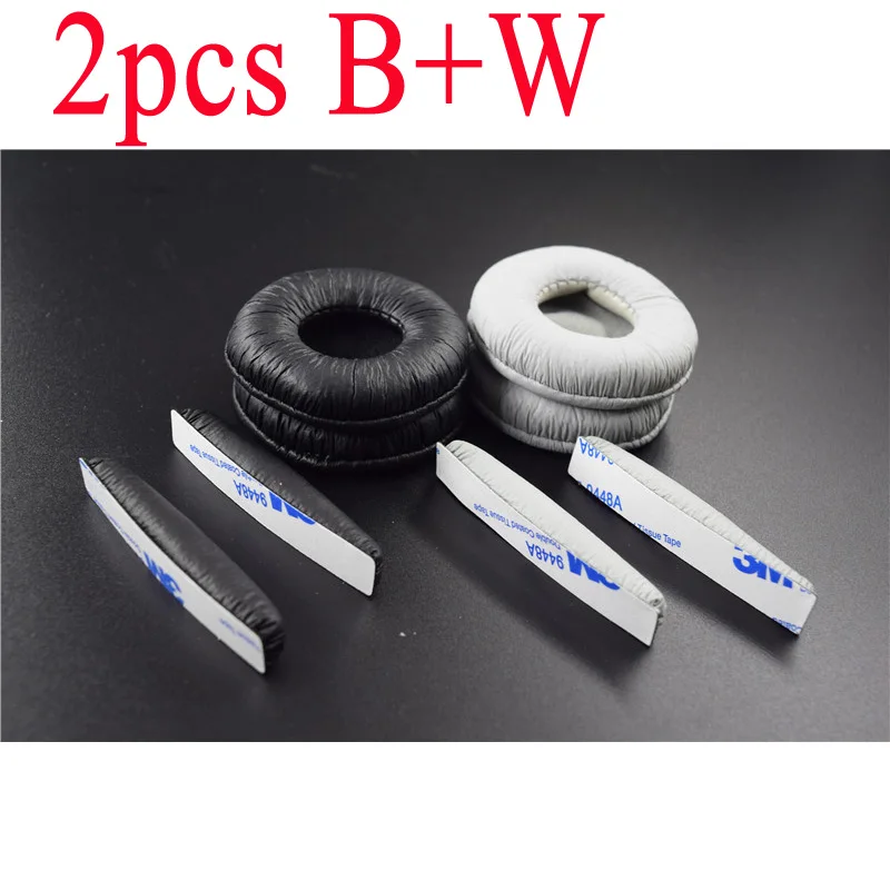 2black2White LEORY Замена 1 пара наушников амбушюры+ повязка на голову для Sennheiser PX100 PX100II PX200 PX200II HX50 наушники 50 мм - Цвет: 2black2White