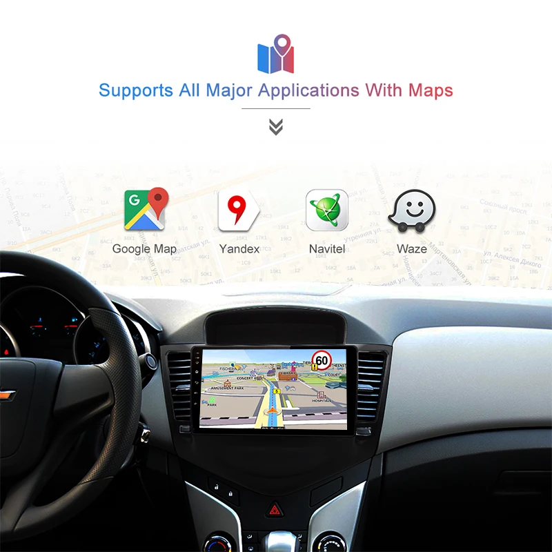 Автомагнитола 2DIN 9 дюймов Android 1 GPS-навигация стерео для Chevrolet Cruze 2013 2014 2015
