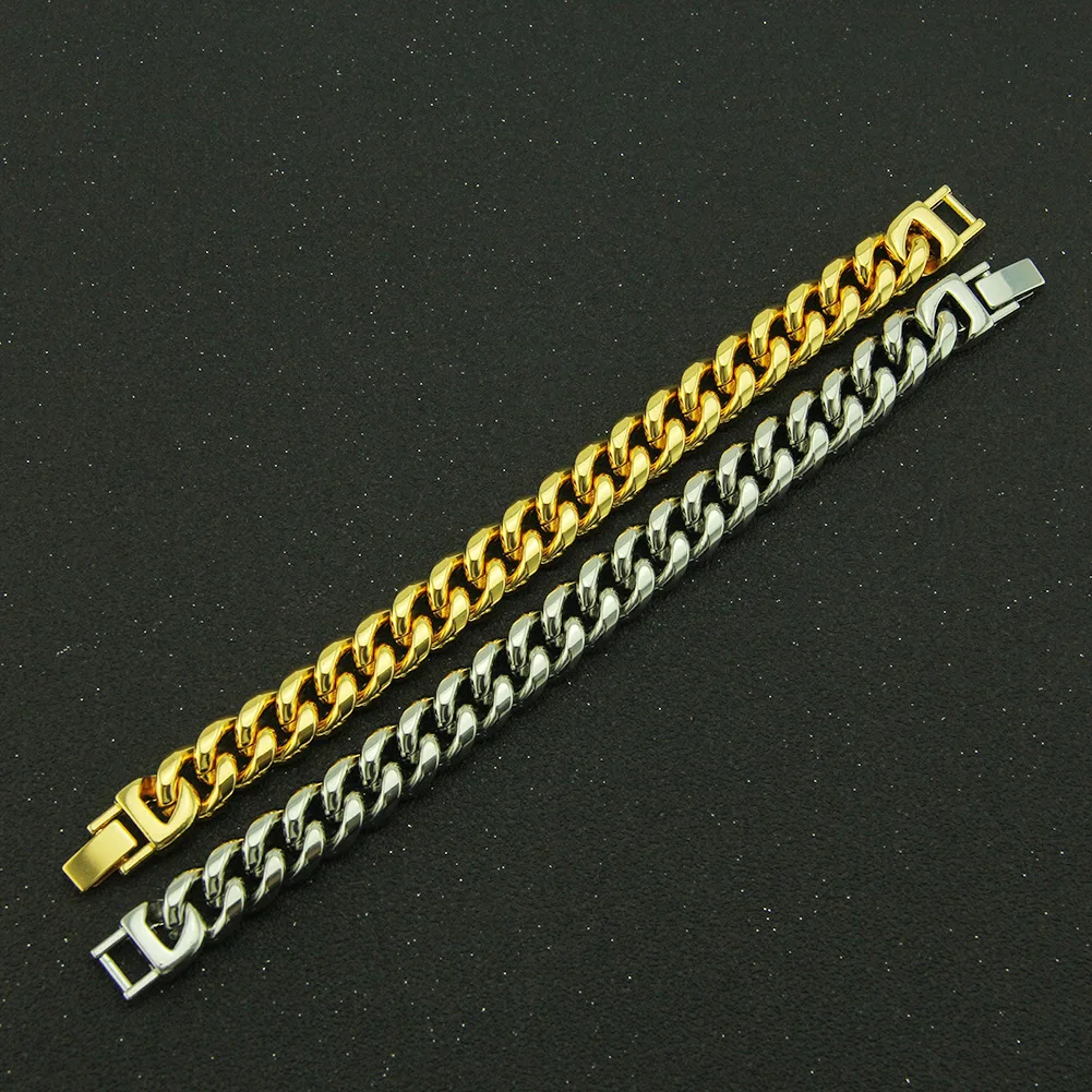 

Men's Bracelet 2021 Golden Cuban Chain Ornament Thick Chain Bracelet Fashion Wristband Jewelry Accessories wholesale gift