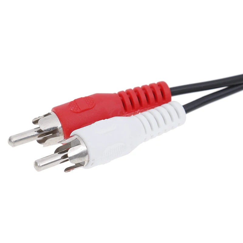 Новый 0 5 м 3 мм разъем к 2 RCA аудиокабелям штекер позолоченный коаксиальный кабель