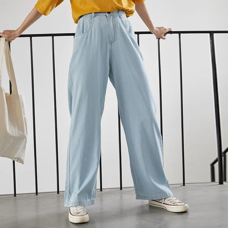 2020 светильник цветные джинсы mujer женские летние широкие брюки с высокой талией