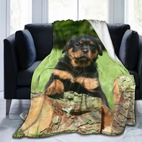 new animal dog 3d printing printed blanket bedspread blanket retro bedding square picnic wool soft blanket