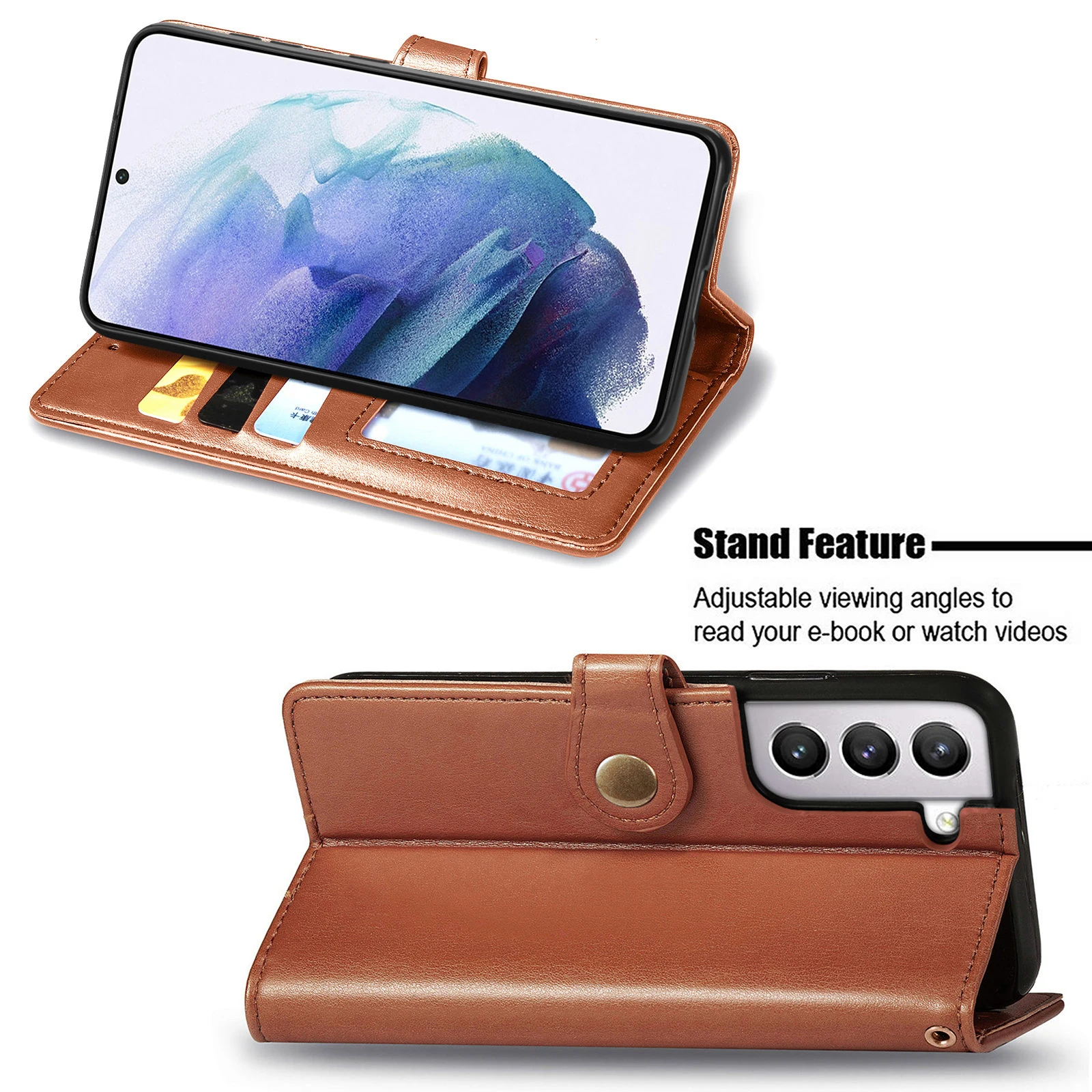 

Pu Leather Flip Case For Samsung Galaxy A50 A51 A52 A71 A72 S21 S20 FE S10 S9 Note 20 10 Plus Ultra Wallet Card Slot Stand Cover