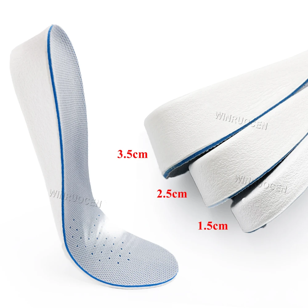 

High-Elastic Increase height Insoles breathable sport sole pad PU material height increase insoles for men or women EVA Material