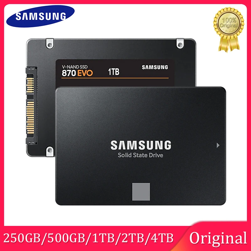 Фото Твердотельный накопитель SAMSUNG SSD 870 EVO 1T внутренний жесткий диск HDD SATA 3 2 5 250 ГБ 500 ТБ