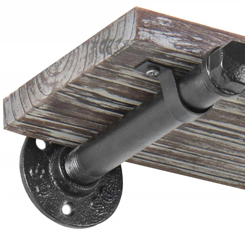 

1 Set of 20PCS 15CM Long Pipe-shaped Support Shelf Iron Art Layer Board Bracket Commodity Shelf Fixing Rack Single-layer Wall Ha