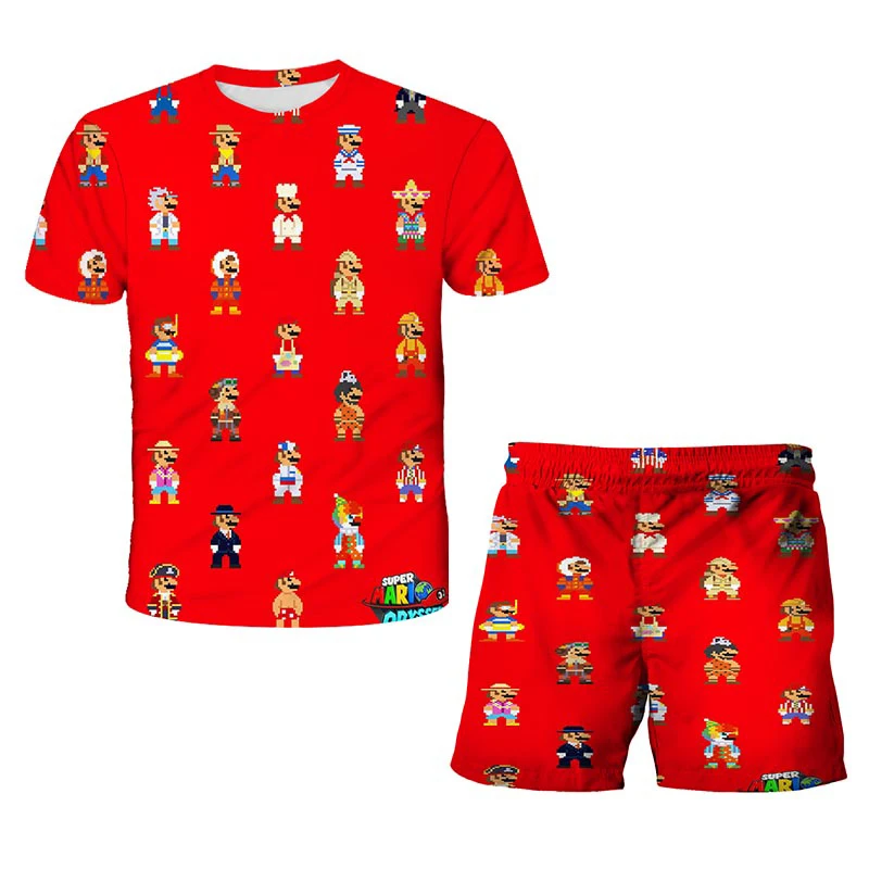

Kids Clothes 3d Print Suits Toddler Girls Sets Top+shorts 2pcs Sets Sports Suit Casual Baby Sets Boys Clothes 2021 Summer