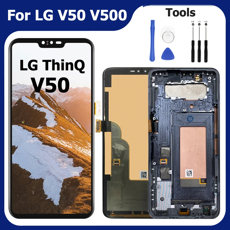 V50 LCD Display Repair For LG ThinQ V50 5G Touch Screen Digitizer Assembly Super AMOLED Screen Replacement Pantalla LM-V500M enlarge