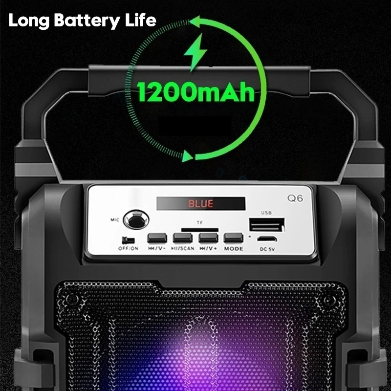 

Ymesy Protable Wireless Bluetooth Speaker Bass 3D Surround Sound with Microphone Support TF Card for Meeting/Home/Party/Outdoor