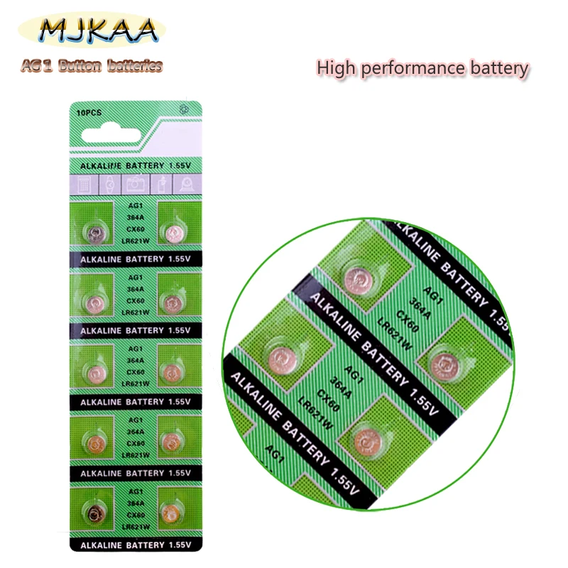 10 шт., цена от производителя, опт AG1 364 164 531 SR60 LR621 SR621SW Батарея 1,55 V часы кнопка бренд