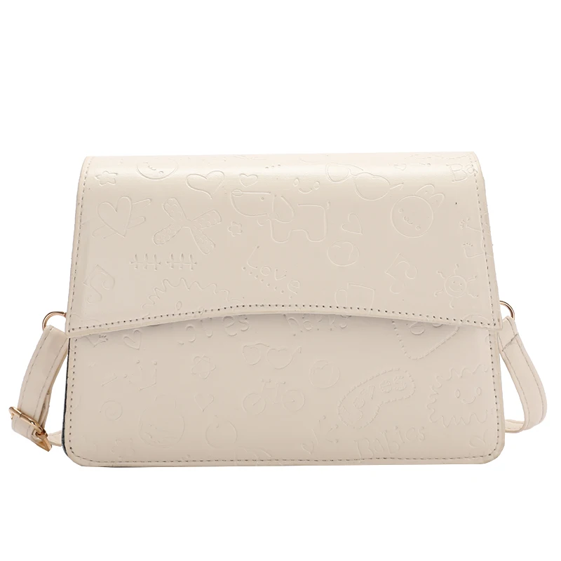 

Printing Designer PU Leather Tote Small Crossbody Bag 2021 Summer Fashion New High-Quality Lady Vintage Shoulder Handbag