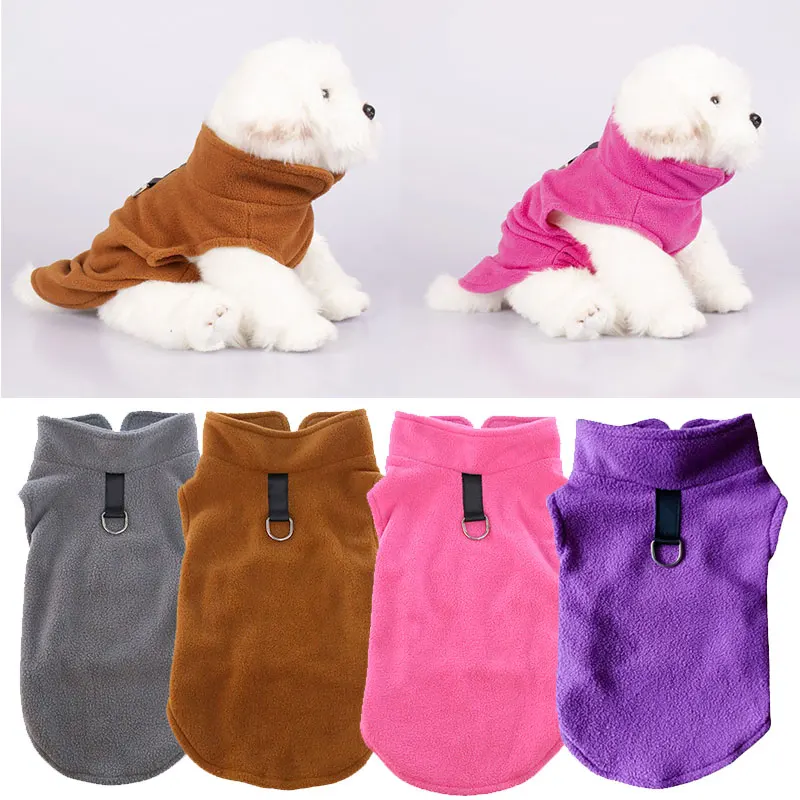 

Casual Pet Vest Skin-friendly Dog Vest Comfortable Pet Supplies Warm Solid Color Polar Fleece Vest Universal Animal Clothes
