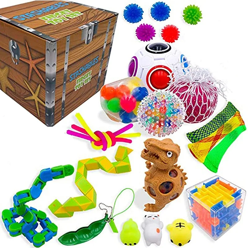 

Fidget Toys Anti Stress Toy Set Strings Marble Relief Gift for Adults Girl Children Sensory Stress Relief Antistress Toys
