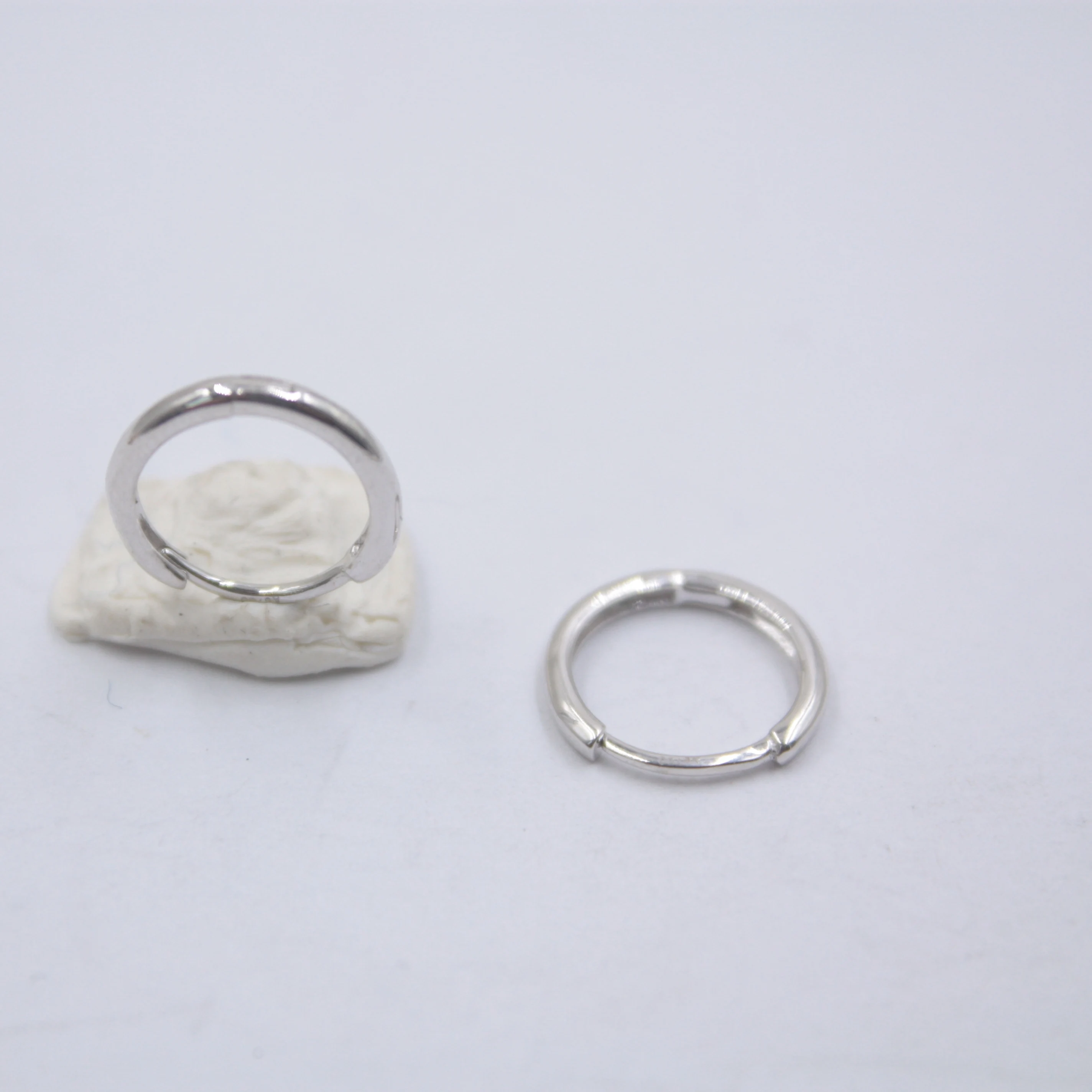 Чистый с покрытием из розового золота 18 К серьги в виде колец для Для