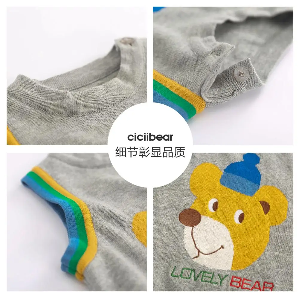 Ciciibear/одежда для малышей Детский жилет мальчиков и девочек детский вязаный
