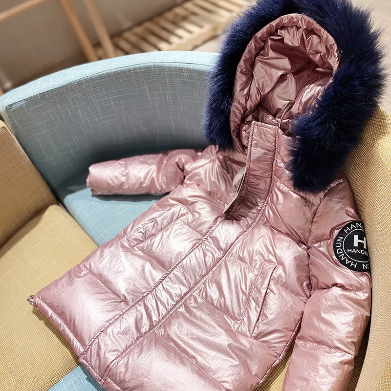 

Fashion Kids Parkas Long Sleeve Hooded Winter Boy Clothes Girls Coats Children Down and Parkas