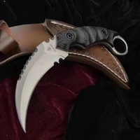 high hardness strider karambit knife d2 blade g10 handle with k sheath outdoor survival tactical csgo claw knives edc machete